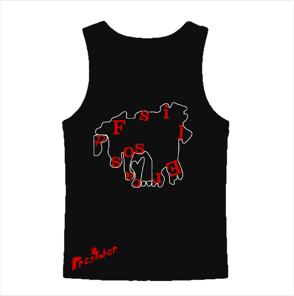 Black Fossil Ercas Letters Precstaber Tank Top (3 Pack)