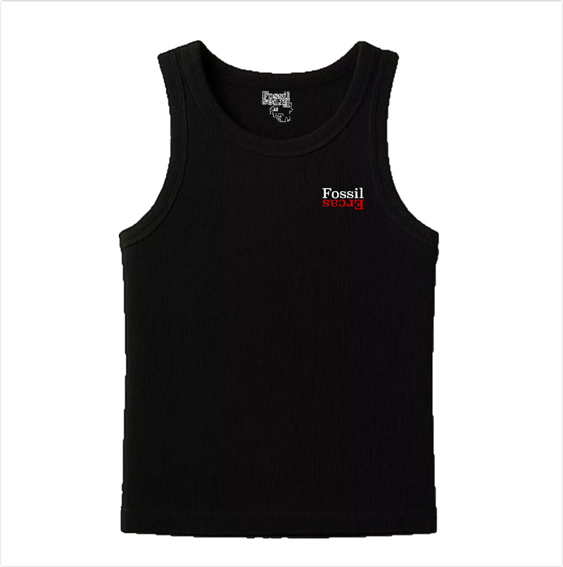 Black Fossil Ercas Letters Precstaber Tank Top (3 Pack)